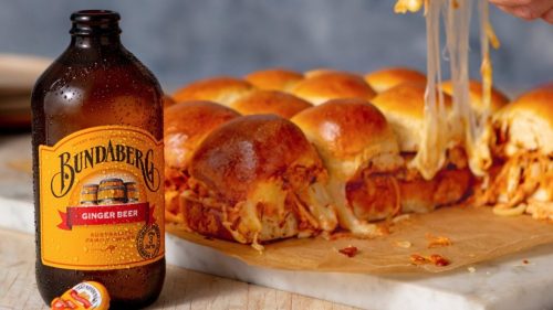 Ginger Beer Pulled Chicken Sliders